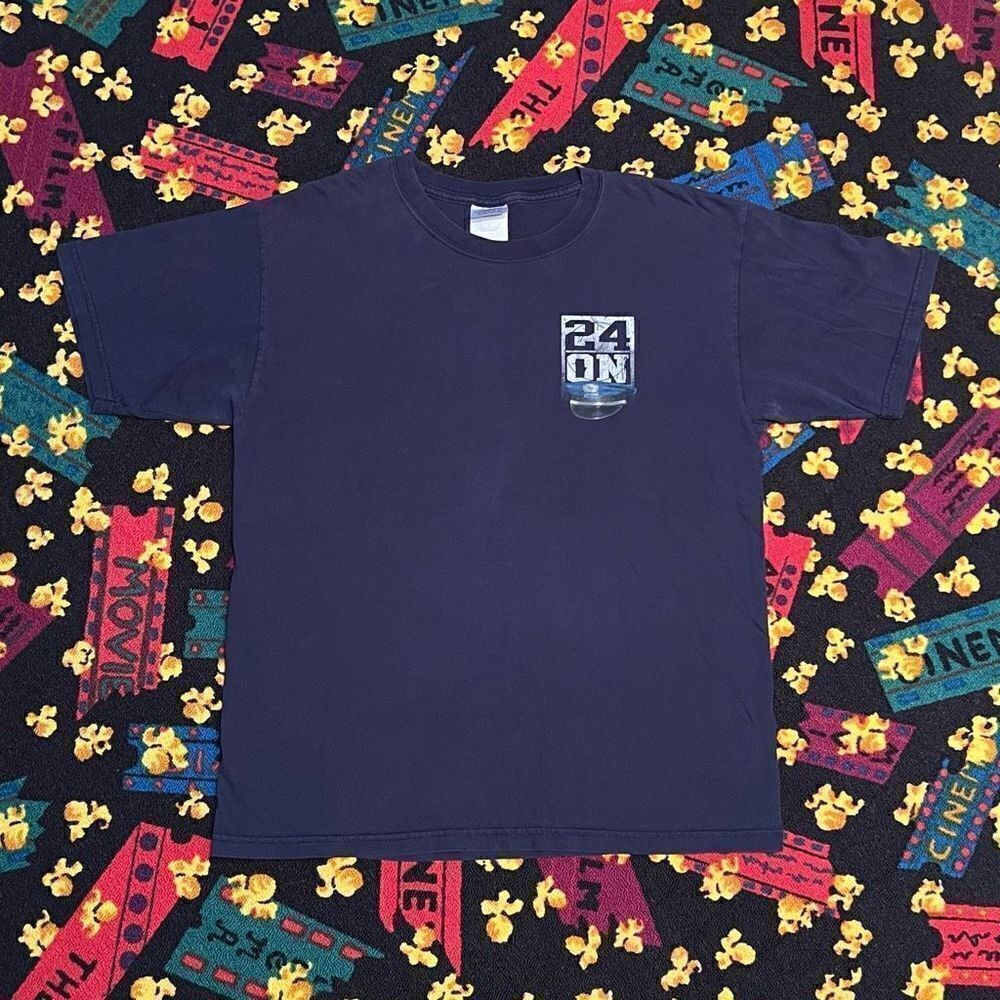 24 On Committed 365 Honoring Police Officers Black Graphic Tee Shirt / Size L
